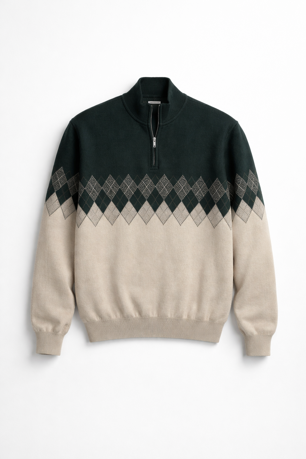 بافت نيم زيپ لوزي - Image 2