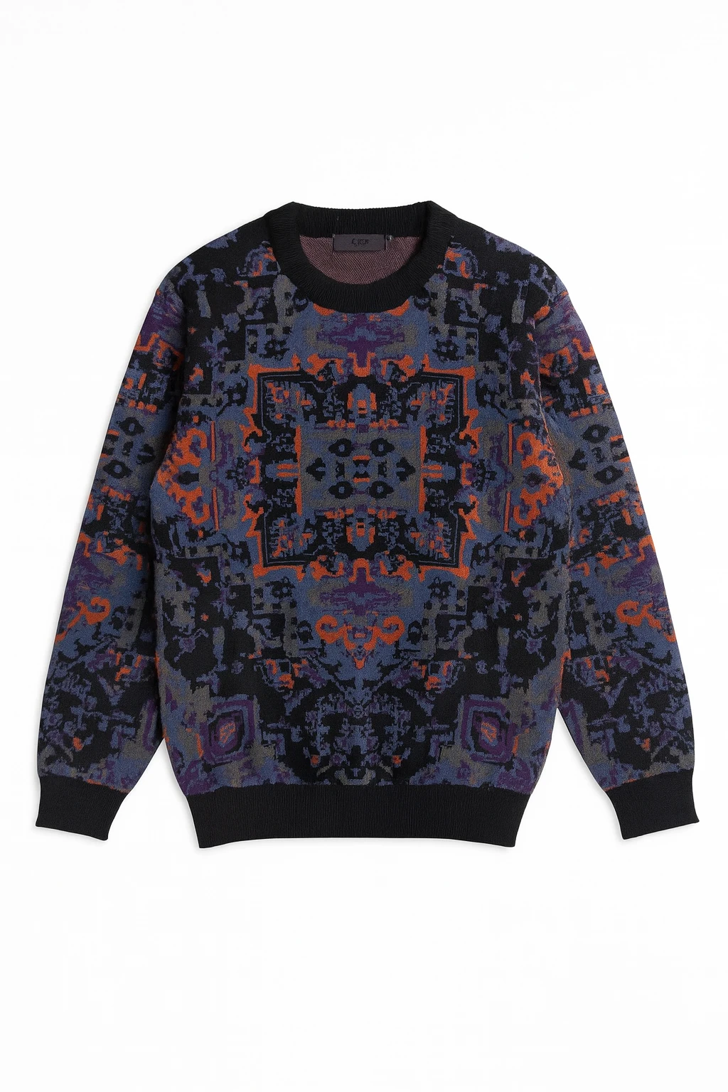 بافت یقه گرد ژاکارد - تصویر 1