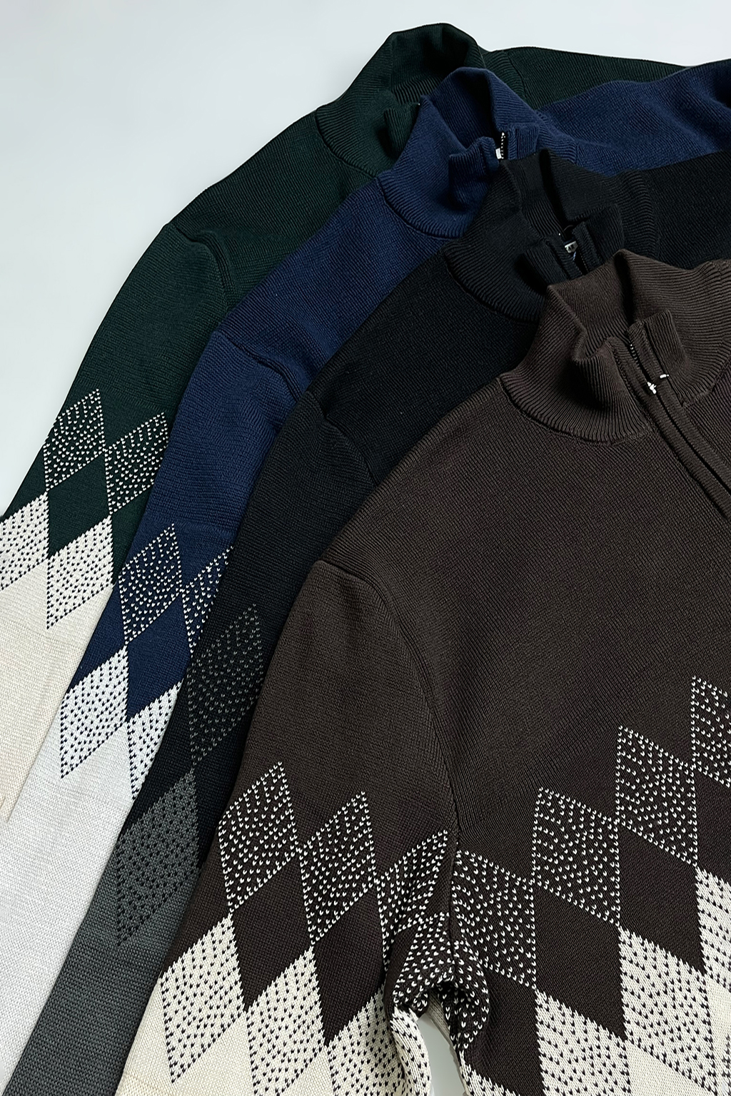 بافت نيم زيپ لوزي - Image 5